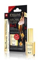 Nagų ir odelių aliejus Eveline Cosmetics Nail Therapy Professional Argan Elixir 8 in 1, 12 ml