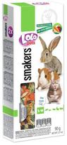 LoLo Pets Smakers lazdelės graužikams ir triušiams gydyti su daržovėmis 2 vnt 90g