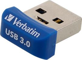 USB laikmena "verbatim" usb atmintinė, usb 3.0, 16gb, "nano", "store n stay", mėlyna, 98709, usb a