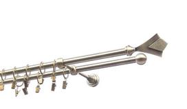 Dvigubas karnizas metalinis 16 mm + 16 mm ELIZA, 300 cm, antika