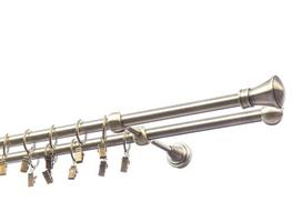 Dvigubas karnizas metalinis 16 mm + 16 mm ELIZA, 400 cm, antika
