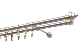 Dvigubas karnizas metalinis 19 mm + 19 mm OLIMP, 300 cm, antika
