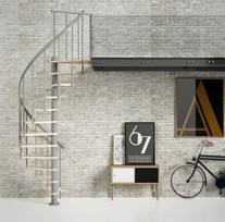 Spiraliniai laiptai DOLLE Calgary Diametras Ø 120 cm.Sidabrinė,