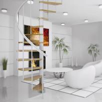Spiraliniai laiptai DOLLE CALGARY Diametras Ø 120 cm, Balti