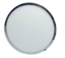 16W LED įmontuojama panelė, apvali, juodai chromuotu korpusu, 3000K
