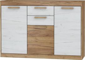 Komoda Maximus 3D2S, ruda/balta