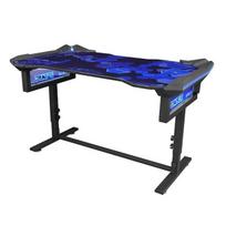 "e-blue" žaidimų stalas egt004bk, 135x78,5 cm, 72-91,2 cm, rgb apšvietimas, reguliuojamas aukštis, su pelės padu