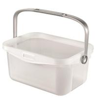Curver Plastique Kvadratinė Dėžutė - Saugojimo Dėžutė - Miltelių Dozatorius, skaidrus Baltas, 3L, 26x18xh11cm, EF505848