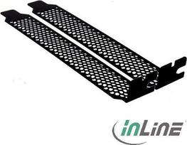 InLine PCI / PCI-E Slot Cover Bracket perforated 2pcs. Set black (66641B)