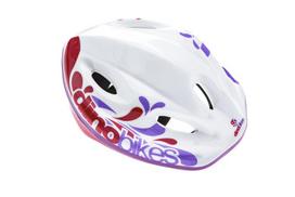Vaikiškas dviratininko šalmas Dino Bikes, baltas/rožinis