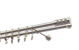 Dvigubas karnizas metalinis 19 mm + 19 mm OLIMP, 300 cm, antika