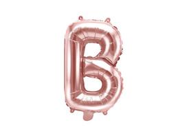 Folinis balionas Raidė "B" 35 cm, rožinis/auksinis