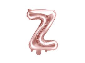 Folinis balionas Raidė "Z" 35 cm, rožinis/auksinis