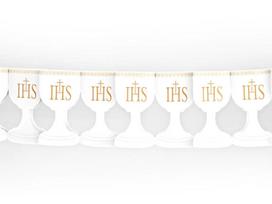 Popierinė girlianda IHS Chalice White 3 m
