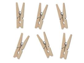 Mediniai segtukai Natural Wood, šviesiai rudi, 3,5 cm, 1 pak/10 vnt