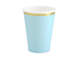 Popieriniai vienkartiniai puodeliai Light Blue 220 ml (1 pak/ 6 vnt)
