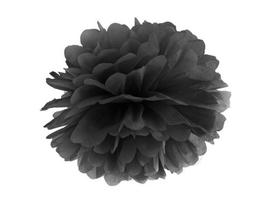 Pomponas, juodas, 25 cm