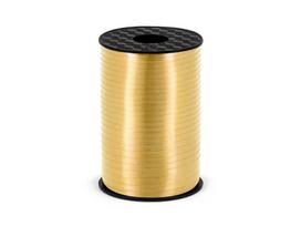 Plastikinė dovanų pakavimo juosta, auksinė, 5mm/225m