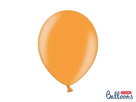 Stiprūs balionai 30 cm Metallic Mandarin, oranžiniai, 10 vnt.
