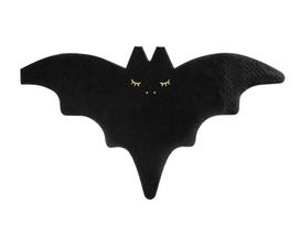 Vienkartinės servetėlės Bat, juodos, 16x9 cm (1 pak/ 20 vnt)
