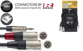 Stagg NYC3/MPS2XMR, Aux 3.5 mm/XLR, 3 m