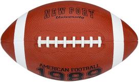Amerikietiško futbolo kamuolys New Port 16RI, rudas/baltas/juodas, 26 cm