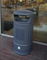 Šiukšliadėžė Mini Classic Bin su pelenine, 70 l, pilka