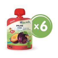„Džiovintų slyvų" ekologiška tyrelė FLEUR ALPINE, nuo 4 mėn., 90 g x 6 vnt