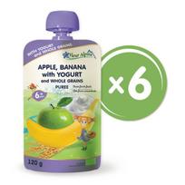 „Obuolių ir bananų su jogurtu" ekologiška tyrelė FLEUR ALPINE, nuo 6 mėn., 120 g x 6 vnt
