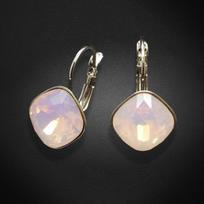 Auskarai moterims DiamondSky „Glare IV (Rose Water Opal)“ su Swarovski kristalais
