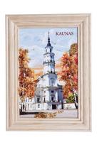 Paveiksliukas su gintaru „Kauno rotušė“