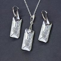 Sidabrinis papuošalų rinkinys moterims DiamondSky „Growing Crystal II“ su Swarovski kristalais
