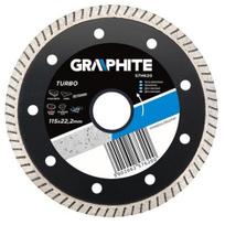 Deimantinis šlifuoklis Graphite 115x22.2mm turbo super cienka - 57H620