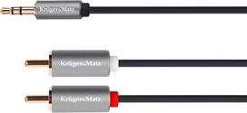 3,5 jack stereo kištukas - 2rca 3 m "kruger&matz basic" kabelis