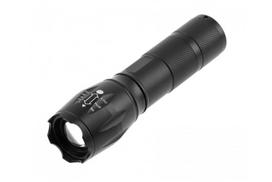 LED žibintuvėlis 5W, 3xAAA baterijos 1,5 V SOS zoom, 300lm, 6400K, diapazonas 200m, IP44, juodas, LT-LKSZ3W-60, GTV