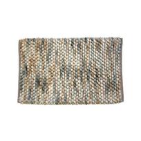 Vonios kilimėlis MOSAIC, 50x80 cm, melange smėlio spalvos, Vonios kilimėlis CHROCHET, 50x80 cm, smėlio spalvos