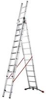 Kombinuotos kopėčios S100 Hailo ProfiLOT / aliuminis / 3 x 12 pakopų