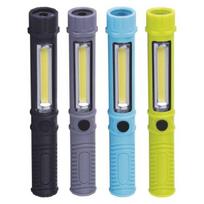 Rankinis žibintuvėlis 3W COB LED + 1 LED, 3x AAA (baterijos viduje)
