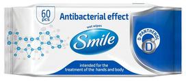 Drėgnos servėtėlės su D-pantenoliu Smile, 60 vnt.