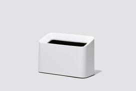 Japoniška stalo šiukšlių dėžė Ideaco Tubelor Cotton Trash, 1.7L, balta (matinė)