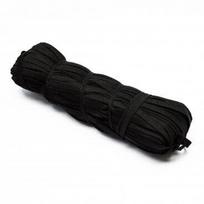 Megzta elastinė juostelė (guma) 9 mm, spalva juoda, 100 m
