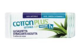 Vatos lapeliai makiažui valyti su alavijo ekstraktu COTTON PLUS 2IN1 ALOE VERA mini 60 vnt