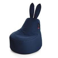 Vaikiškas sėdmaišis Qubo™ Baby Rabbit, gobelenas, tamsiai mėlynas