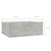 Pakabinami naktiniai staliukai, 2vnt., pilkos sp., 40x30x15cm, Pilka