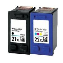 Kasetė rašaliniams spausdintuvams 21XL Black + HP 22XL Color, 21XL Black + HP 22XL Color