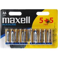 baterijos šarminės, aa, 1,5 v, "maxell", lizdinė plokštelė, 10 vnt.