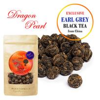 Eclusive EARL GREY DRAGON PEARL Black tea - Išskirtinė kiniška juodoji arbata Drakono perlas su bergamote, 50 g