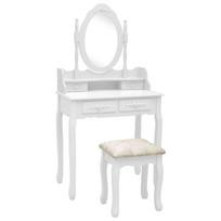 Kosmetinio staliuko rinkinys 75x69x140 cm baltas