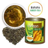 Bananinė Ceilono žalia, biri, didelių lapų arbata, Green tea Banana, Tarlton, 100g