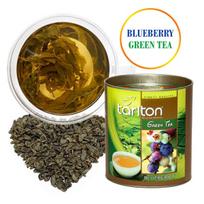 Tarlton šilauogių Ceilono žalia biri didelių lapų arbata, Blueberry Green tea, 100 g